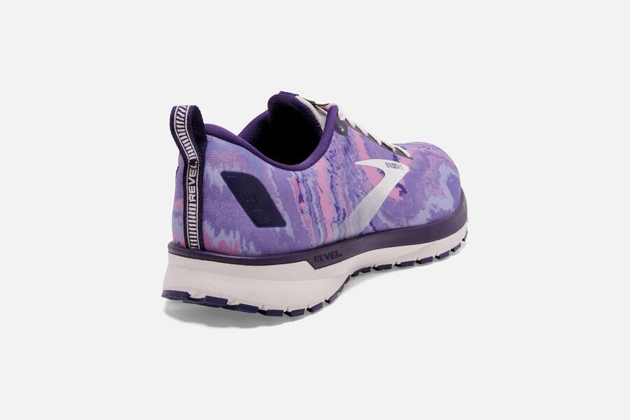 Brooks Revel 4 Road Löparskor Dam - Lila/Silver/Rosa - 5612-CBJPH